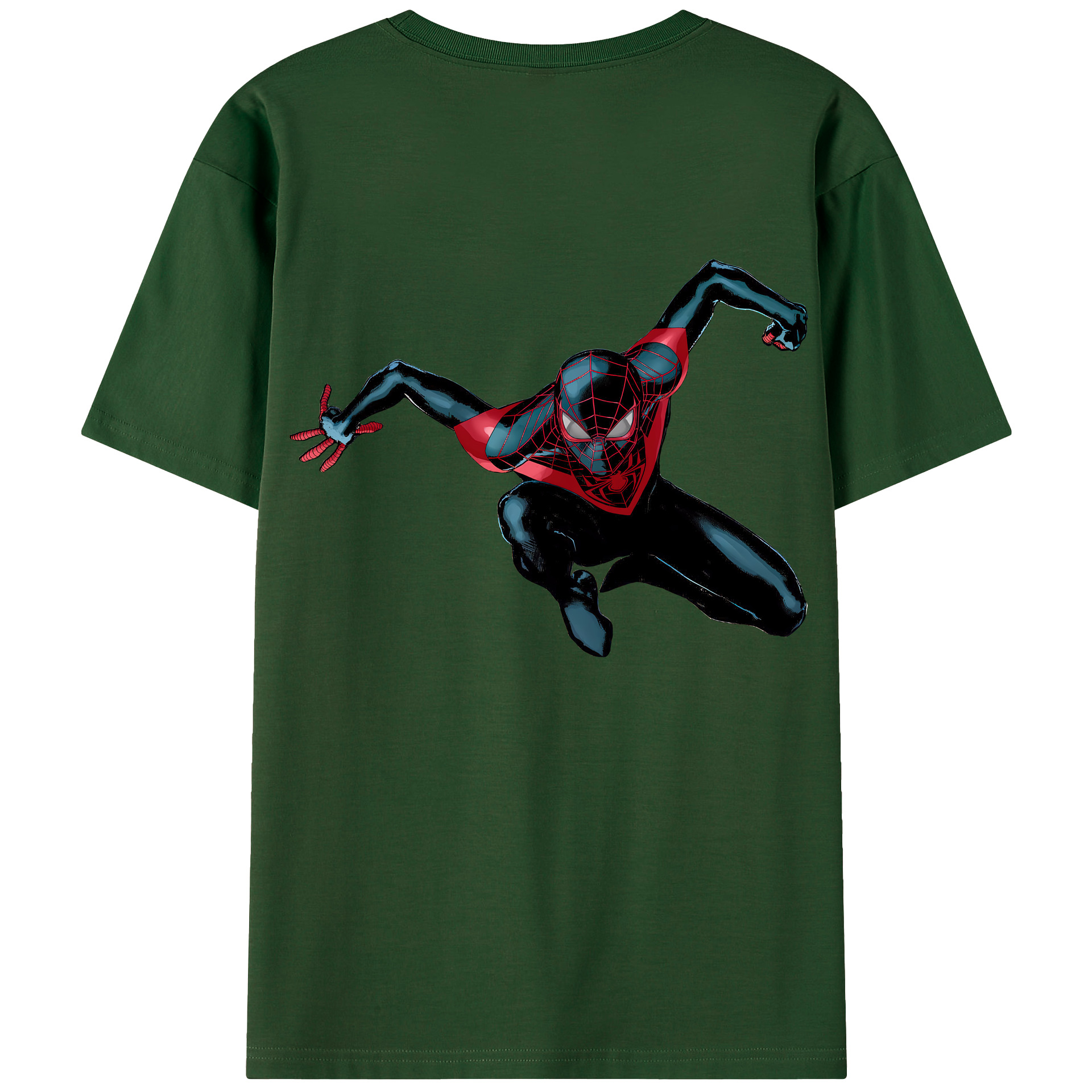 （画像用） Spider Man スパイダーマン 綿100％半袖Tシャツ（背面プリント）